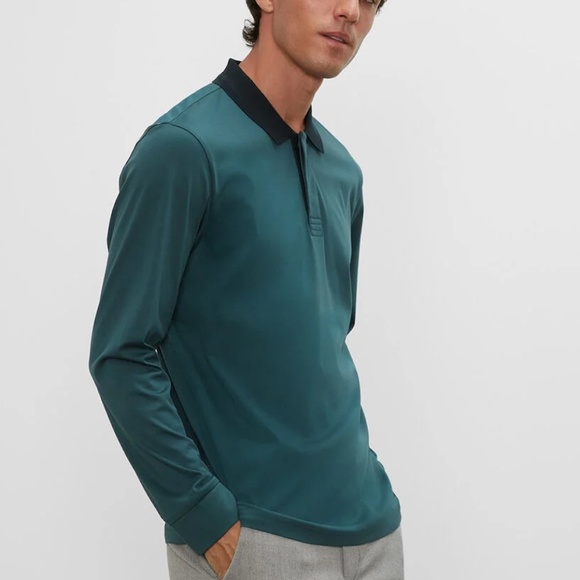 Refined Long Sleeve Polo - New With Tags - NEVER WORN - DARK BLUE (SEE LAST PIC) - Picture 1 of 5